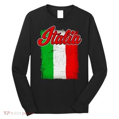 Vintage Italia Flag Long Sleeve Shirt