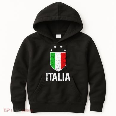 Vintage Italia Shield Crest Kids Hoodie