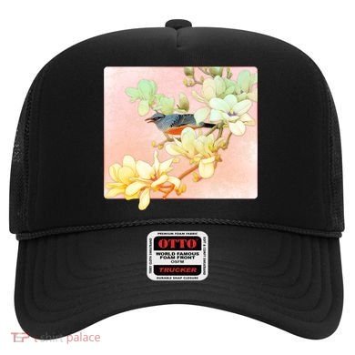 Vintage Japanese Bird Flowers  Hat