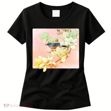 Vintage Japanese Bird Flowers  Women's T-Shirt