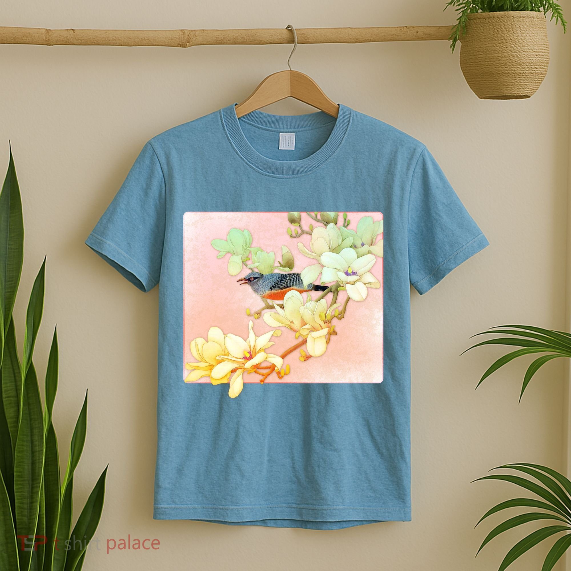 Vintage Japanese Bird Flowers  T-Shirt