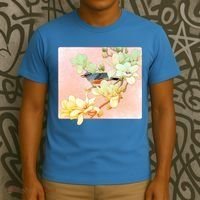 Vintage Japanese Bird Flowers  T-Shirt thumb 3