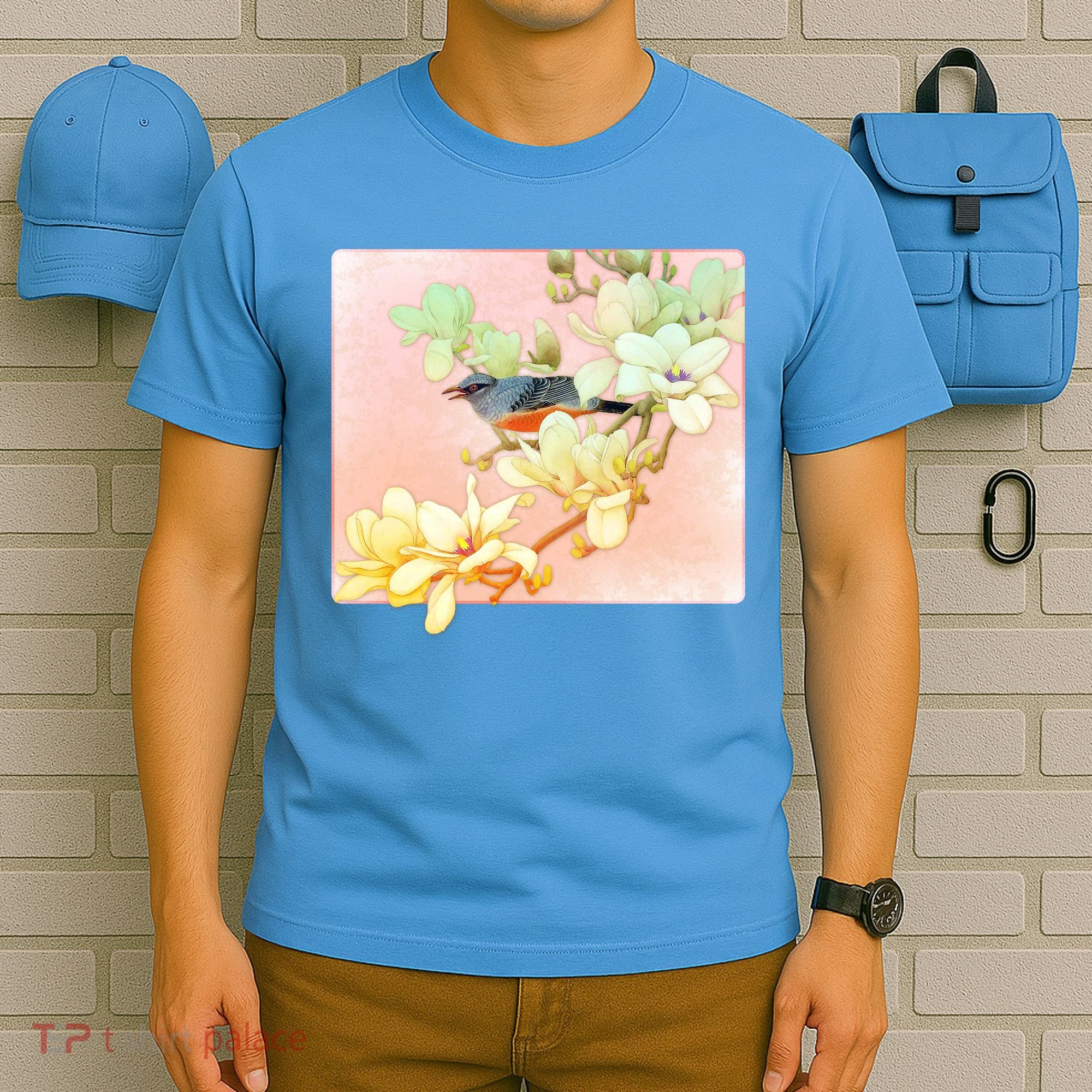 Vintage Japanese Bird Flowers  T-Shirt