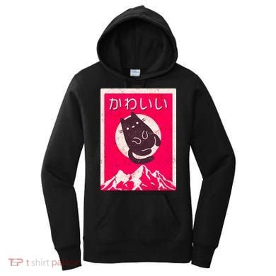 Vintage Japanese Kawaii Cute Cat Women's Hoodie