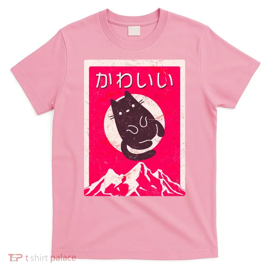 Vintage Japanese Kawaii Cute Cat T-Shirt