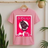 Vintage Japanese Kawaii Cute Cat T-Shirt thumb 2