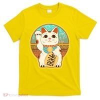 Vintage Japanese Maneki Neko Lucky Cat T-Shirt thumb 0