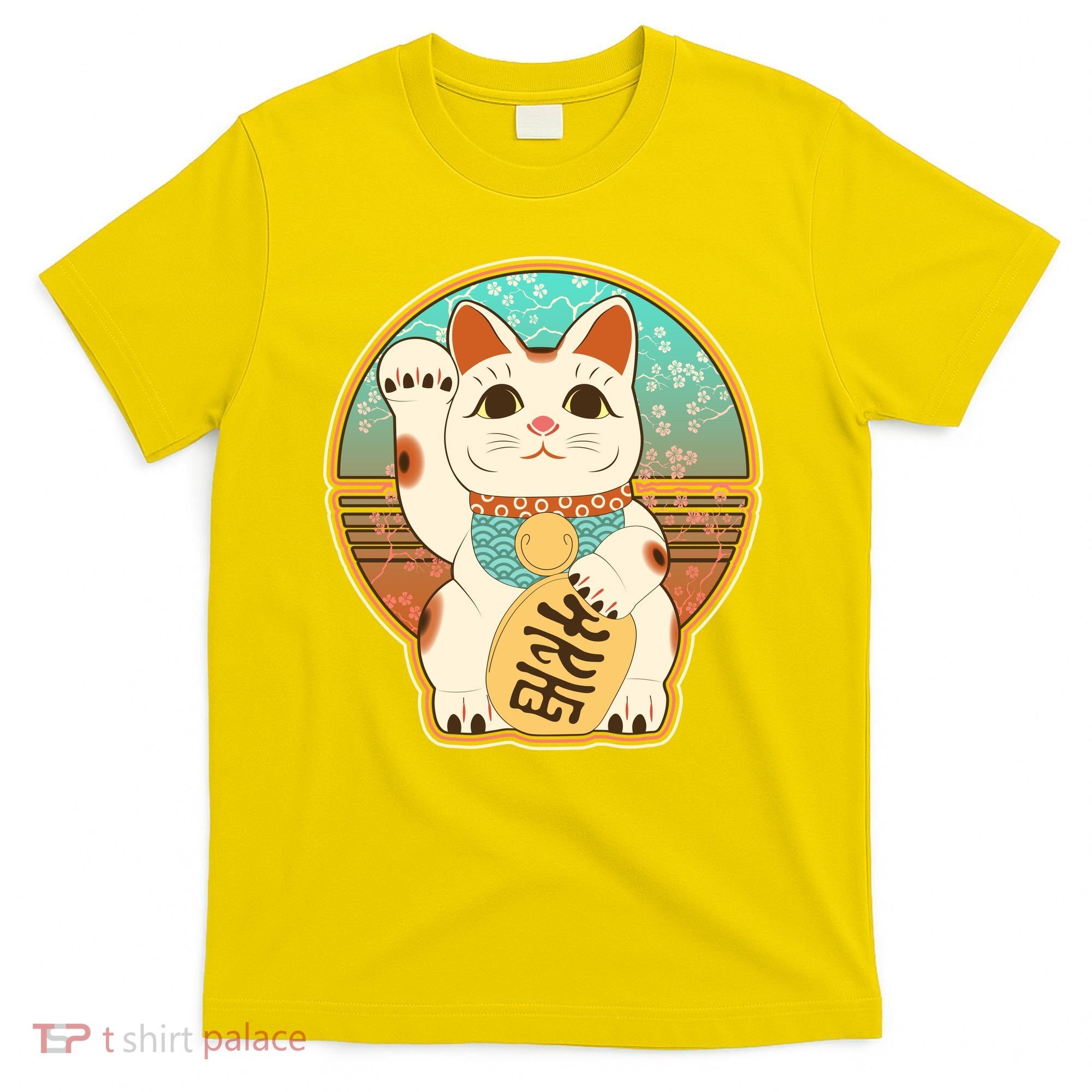 Vintage Japanese Maneki Neko Lucky Cat T-Shirt