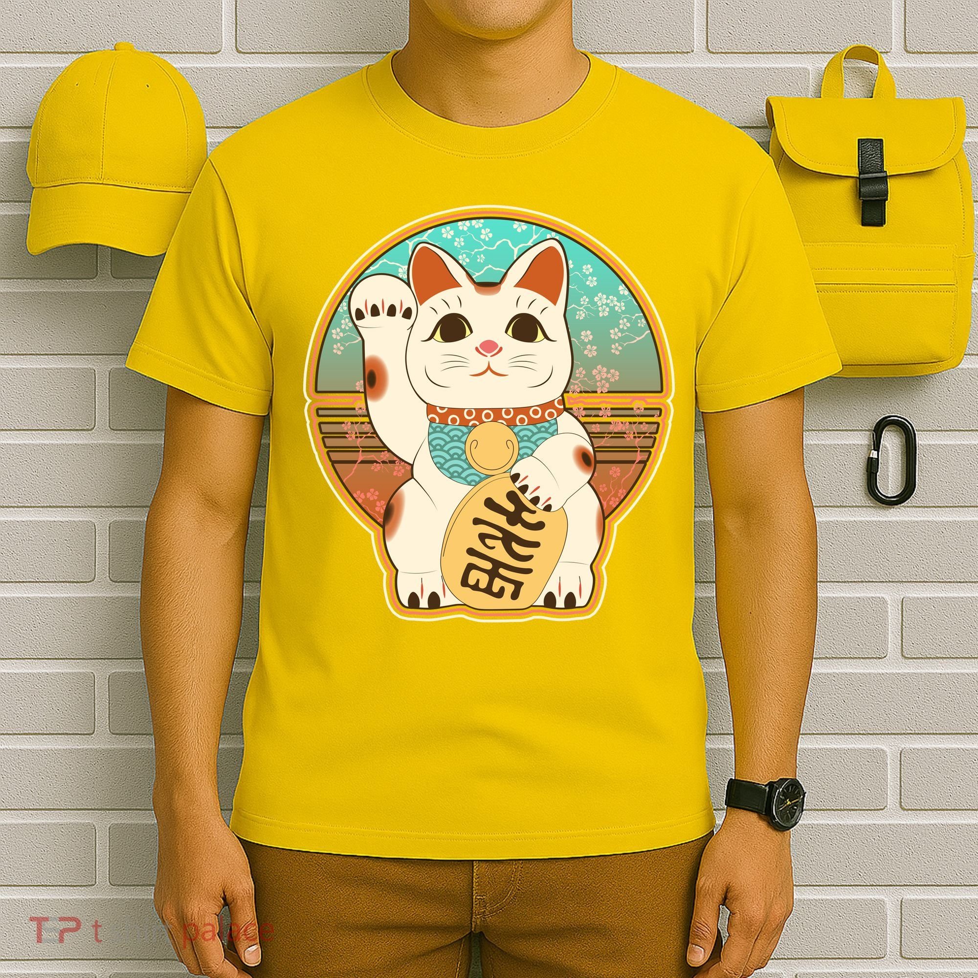 Vintage Japanese Maneki Neko Lucky Cat T-Shirt