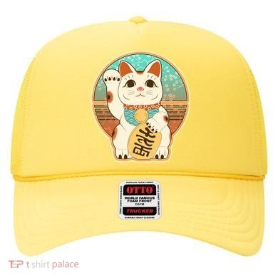 Vintage Japanese Maneki Neko Lucky Cat Hat