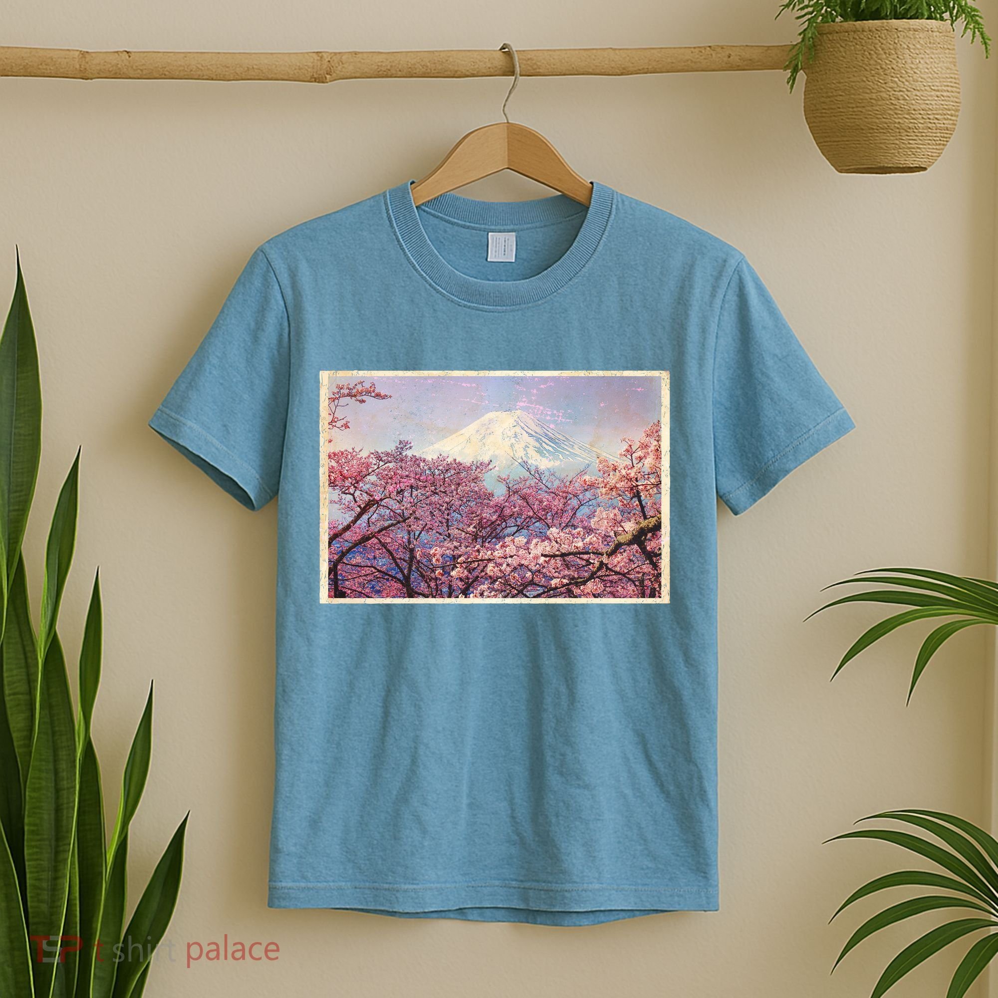 Vintage Japanese Mt. Fuji & Cherry Blossoms T-Shirt