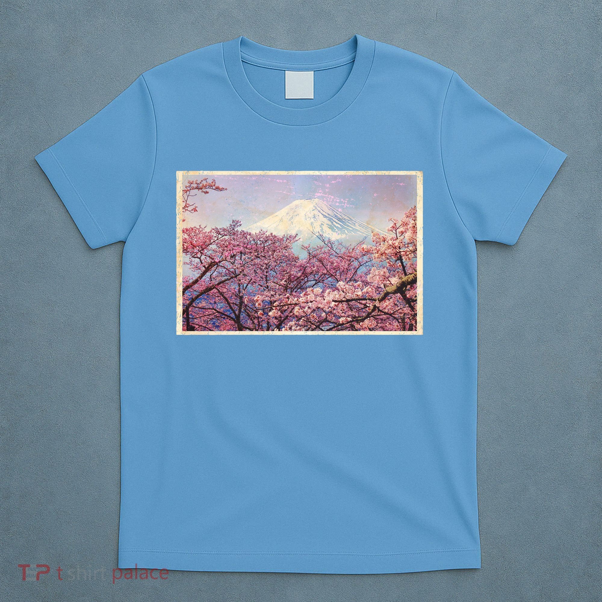 Vintage Japanese Mt. Fuji & Cherry Blossoms T-Shirt