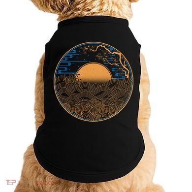 Vintage Japanese Sun Waves Emblem Doggie Tank