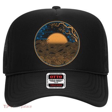 Vintage Japanese Sun Waves Emblem Hat