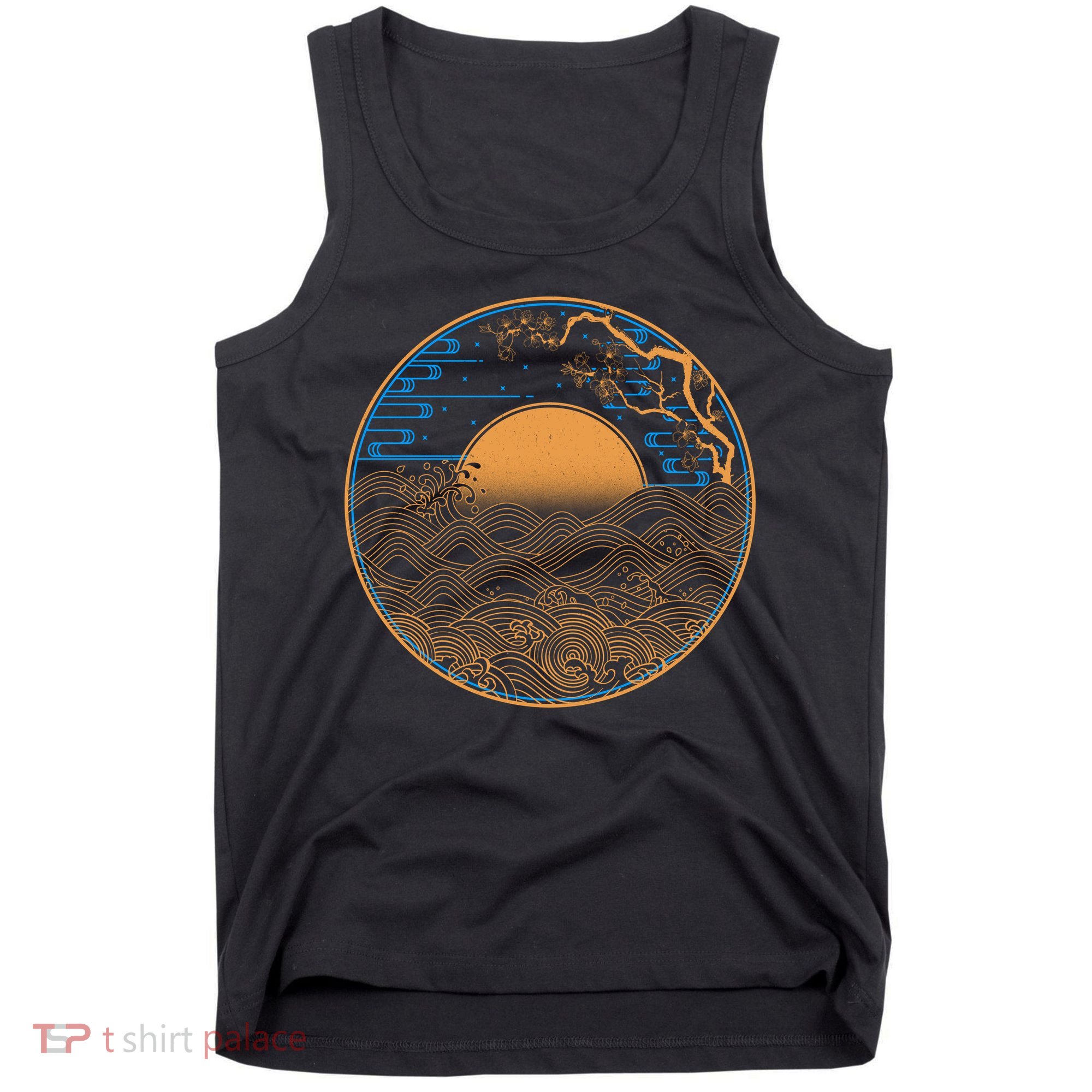 Vintage Japanese Sun Waves Emblem Tank Top