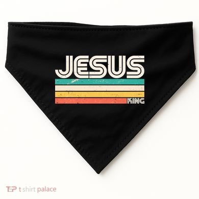 Vintage Jesus King USA-Made Doggie Bandana