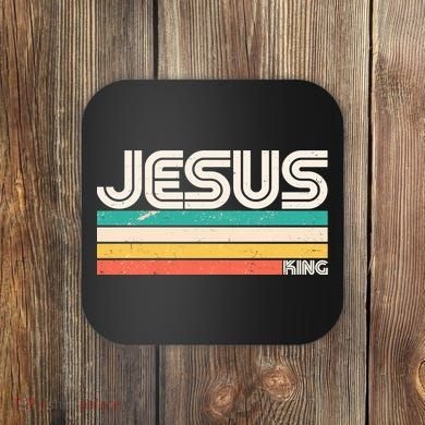 Vintage Jesus King Coaster
