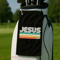 Vintage Jesus King Golf Towel thumb 2