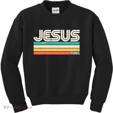 Vintage Jesus King Kids Sweatshirt