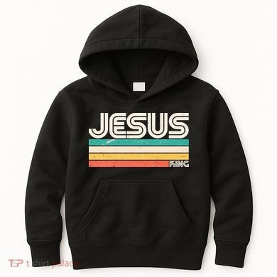 Vintage Jesus King Kids Hoodie