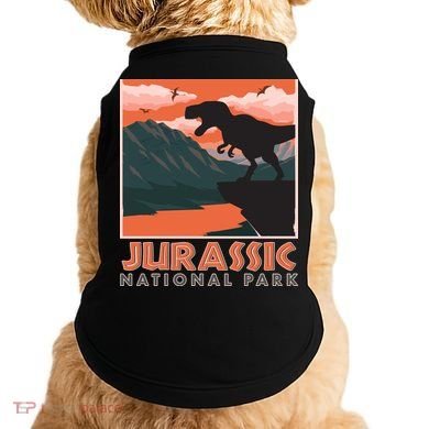 Vintage Jurassic National Park Poster Doggie Tank