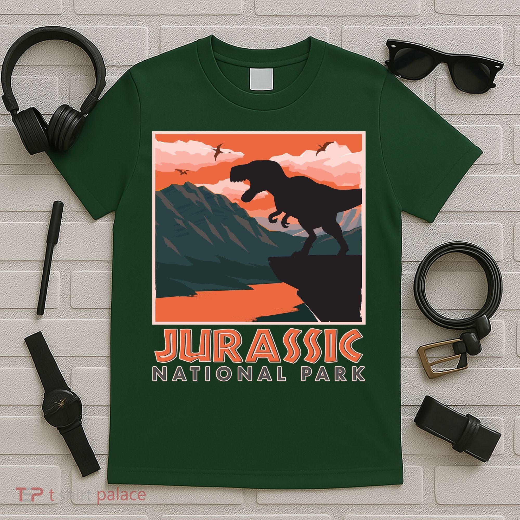 Vintage Jurassic National Park Poster T-Shirt