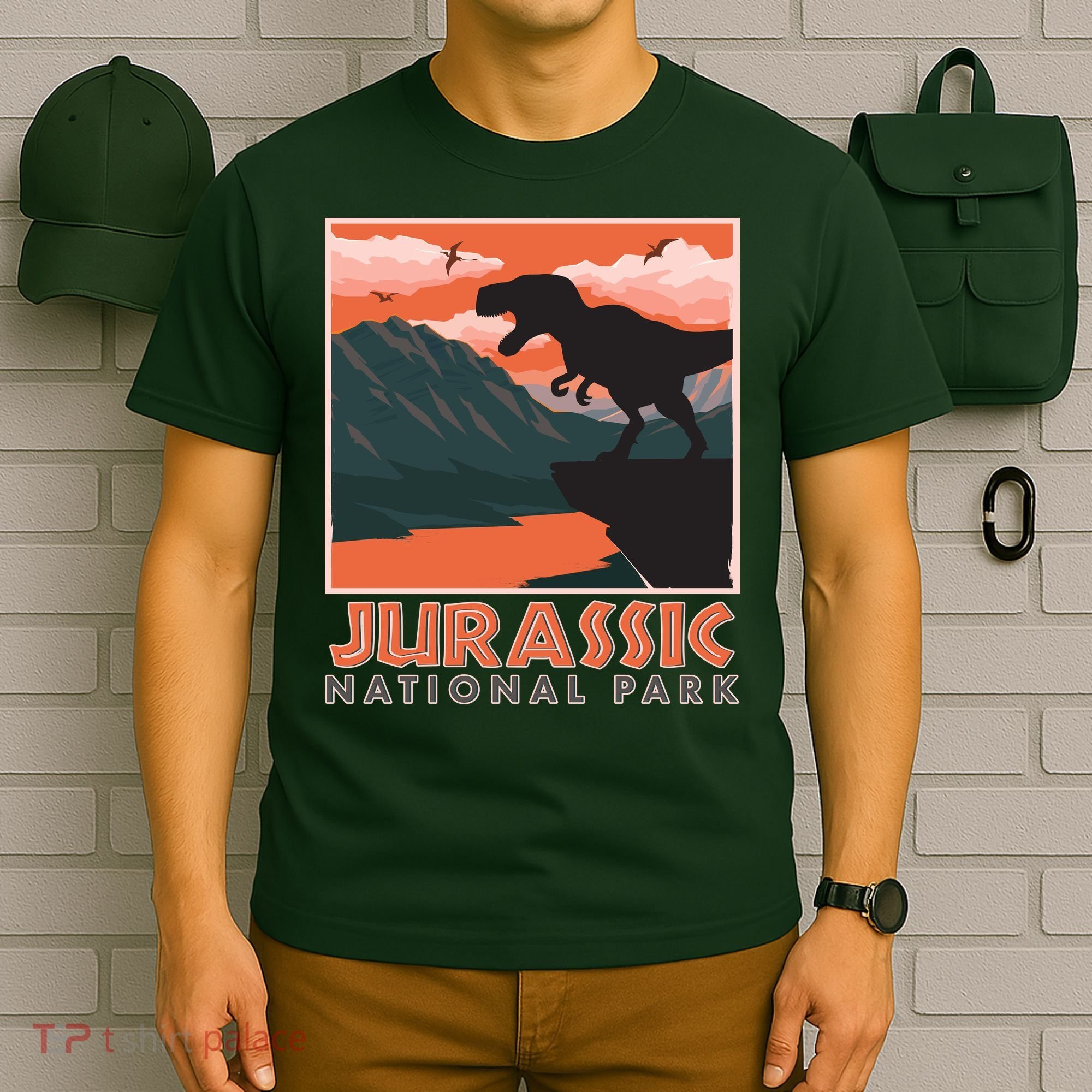 Vintage Jurassic National Park Poster T-Shirt