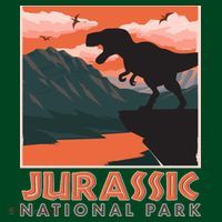 Vintage Jurassic National Park Poster T-Shirt thumb 7