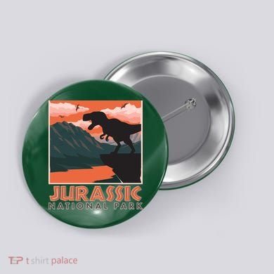 Vintage Jurassic National Park Poster Button