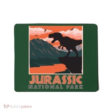 Vintage Jurassic National Park Poster Mousepad