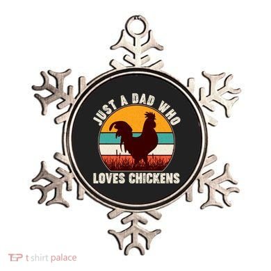 Vintage Just A Dad Who Loves Chickens Ornament