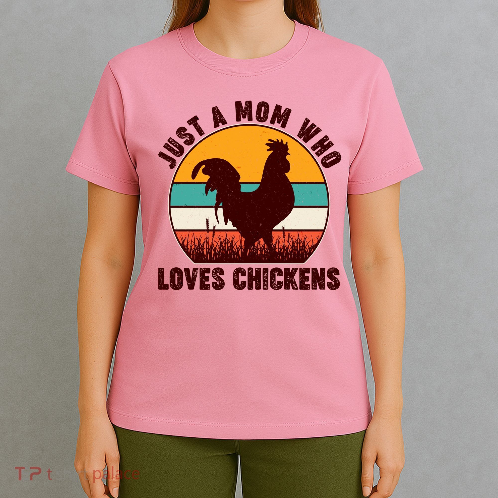 Vintage Just A Mom Who Loves Chickens T-Shirt