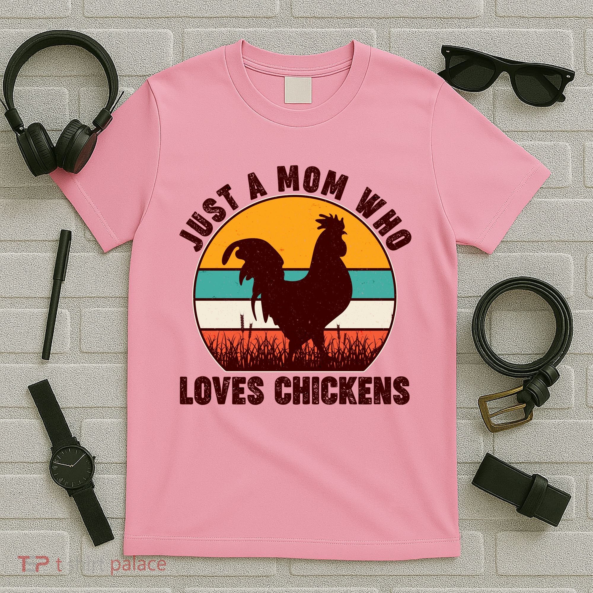 Vintage Just A Mom Who Loves Chickens T-Shirt