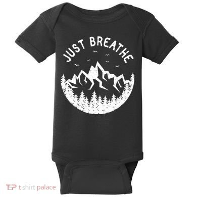 Vintage Just Breathe Nature Adventure Baby Bodysuit
