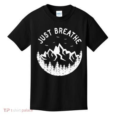 Vintage Just Breathe Nature Adventure Kids T-Shirt