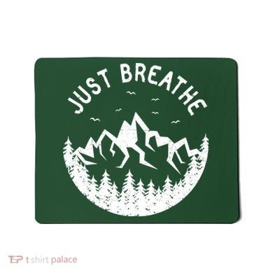 Vintage Just Breathe Nature Adventure Mousepad