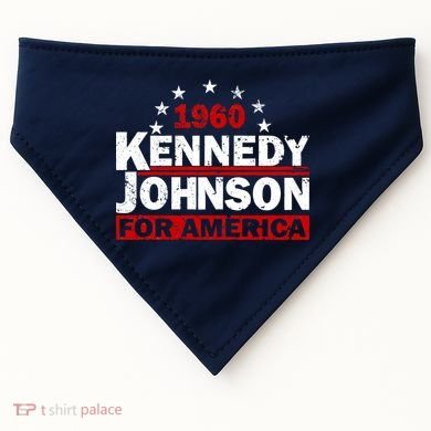 Vintage Kennedy Johnson 1960 For America USA-Made Doggie Bandana