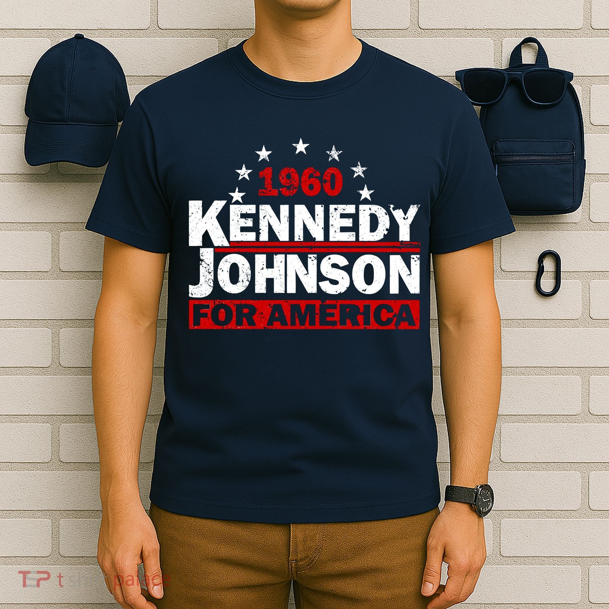 Vintage Kennedy Johnson 1960 For America T-Shirt
