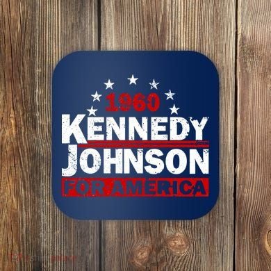 Vintage Kennedy Johnson 1960 For America Coaster