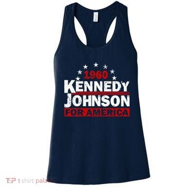 Vintage Kennedy Johnson 1960 For America Women's Tank Top