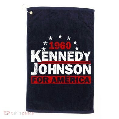 Vintage Kennedy Johnson 1960 For America Golf Towel