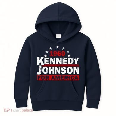 Vintage Kennedy Johnson 1960 For America Kids Hoodie