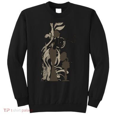 Vintage Lady Smoking Record Player Sweatshirt