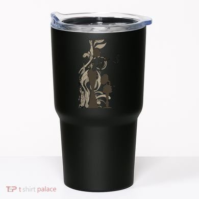 Vintage Lady Smoking Record Player Tumbler