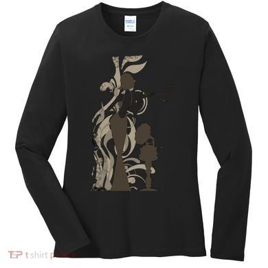 Vintage Lady Smoking Record Player Women's Long Sleeve Shirt