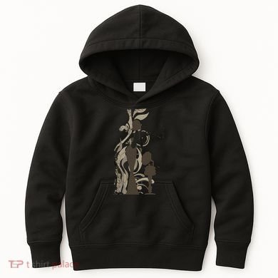 Vintage Lady Smoking Record Player Kids Hoodie