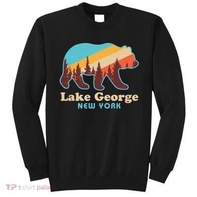 Vintage Lake George New York Forest Bear Sweatshirt