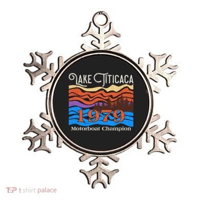Vintage Lake Titicaca 1979 Motorboat Champion Ornament