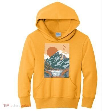 Vintage Landscape Kids Hoodie