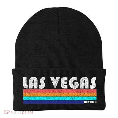 Vintage Las Vegas Nevada Stripe Logo Beanie